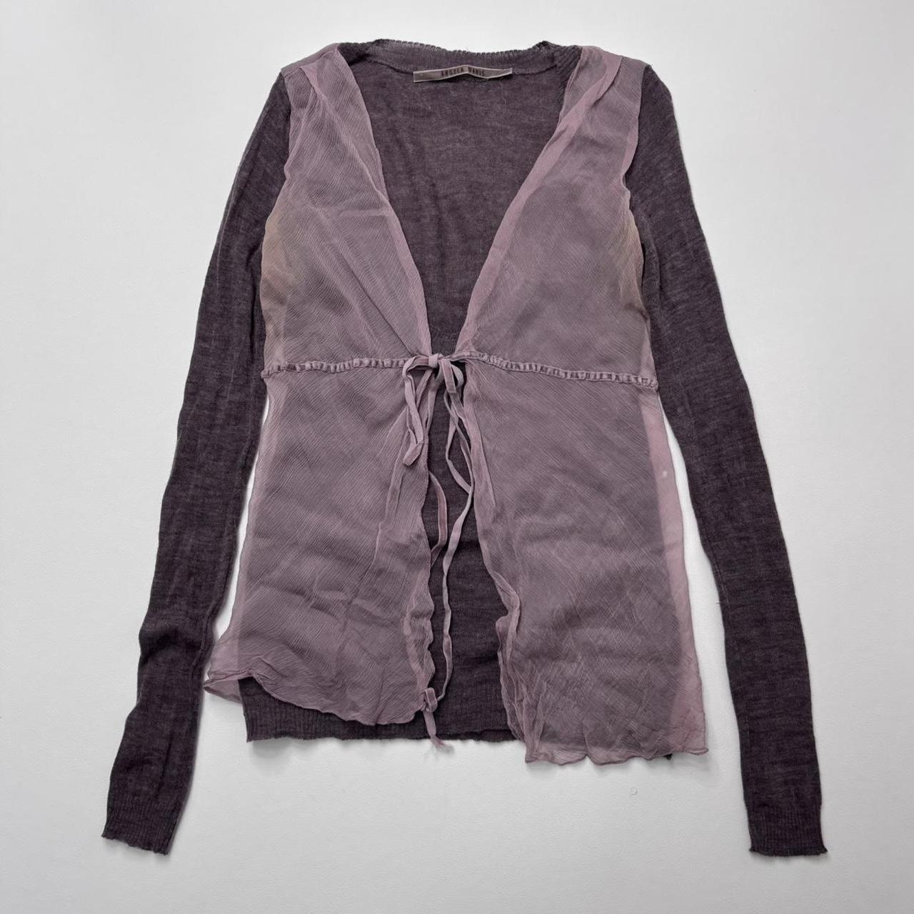 Sheer layered floaty knitted top