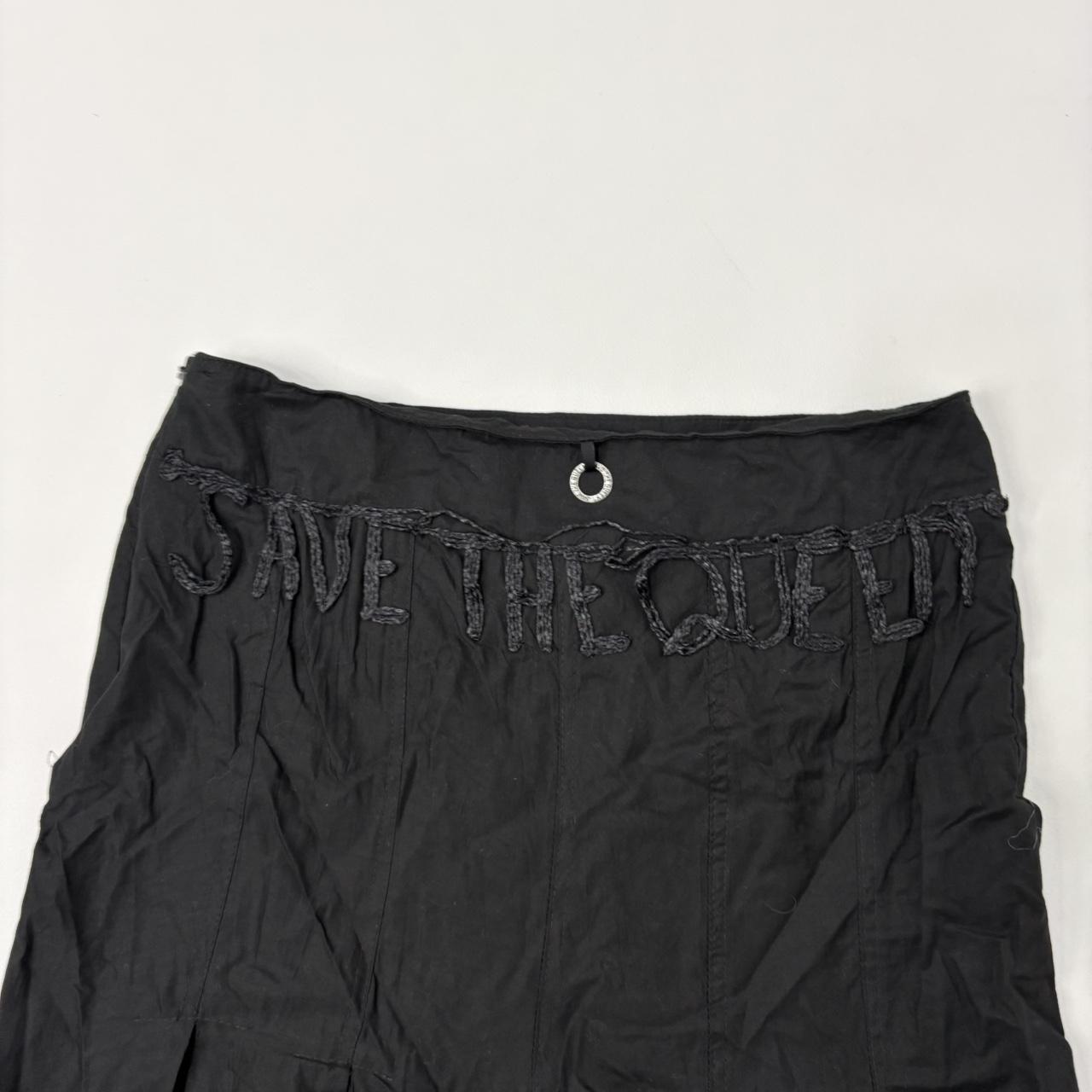 Black save the queen maxi skirt