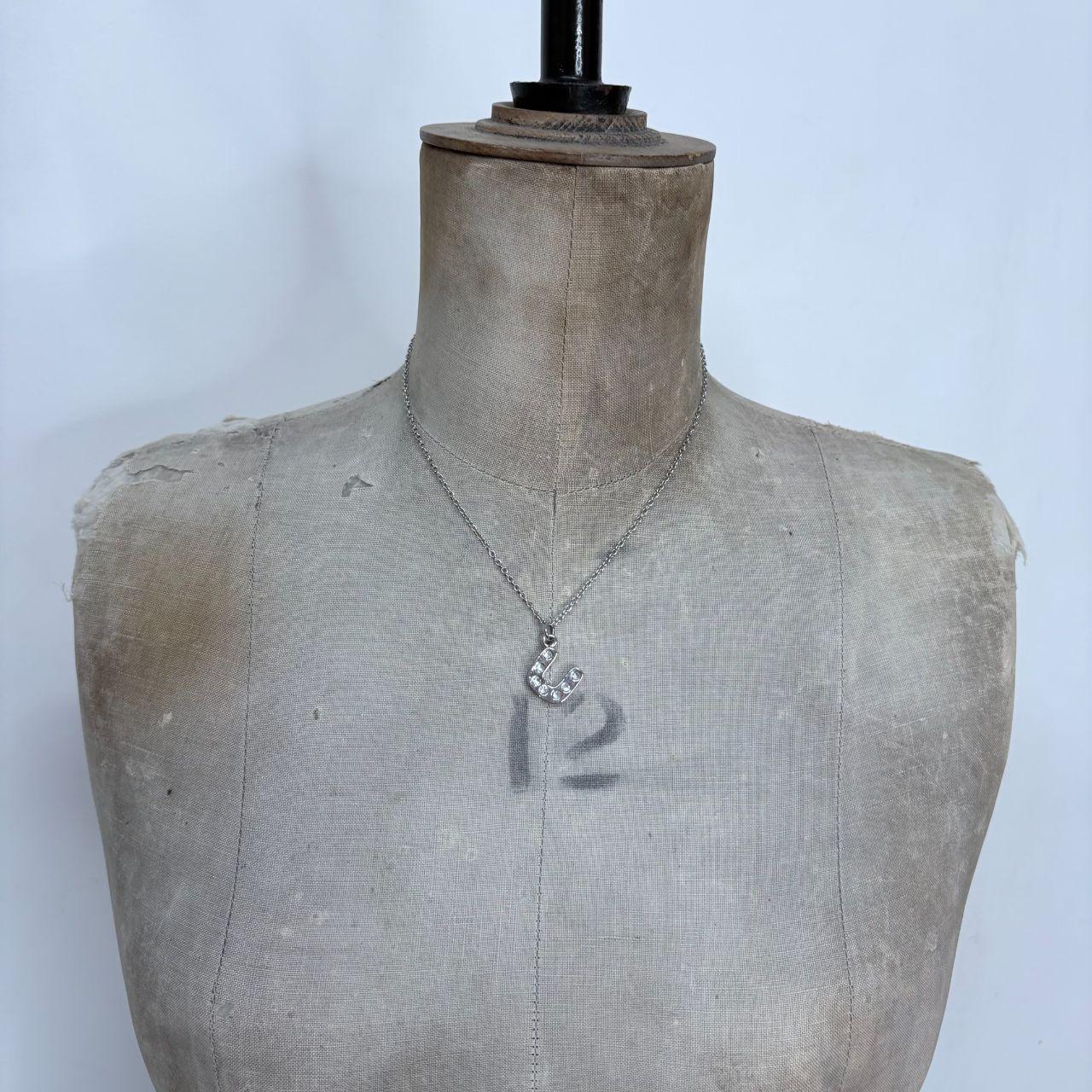 Silver delicate chain pendant necklace