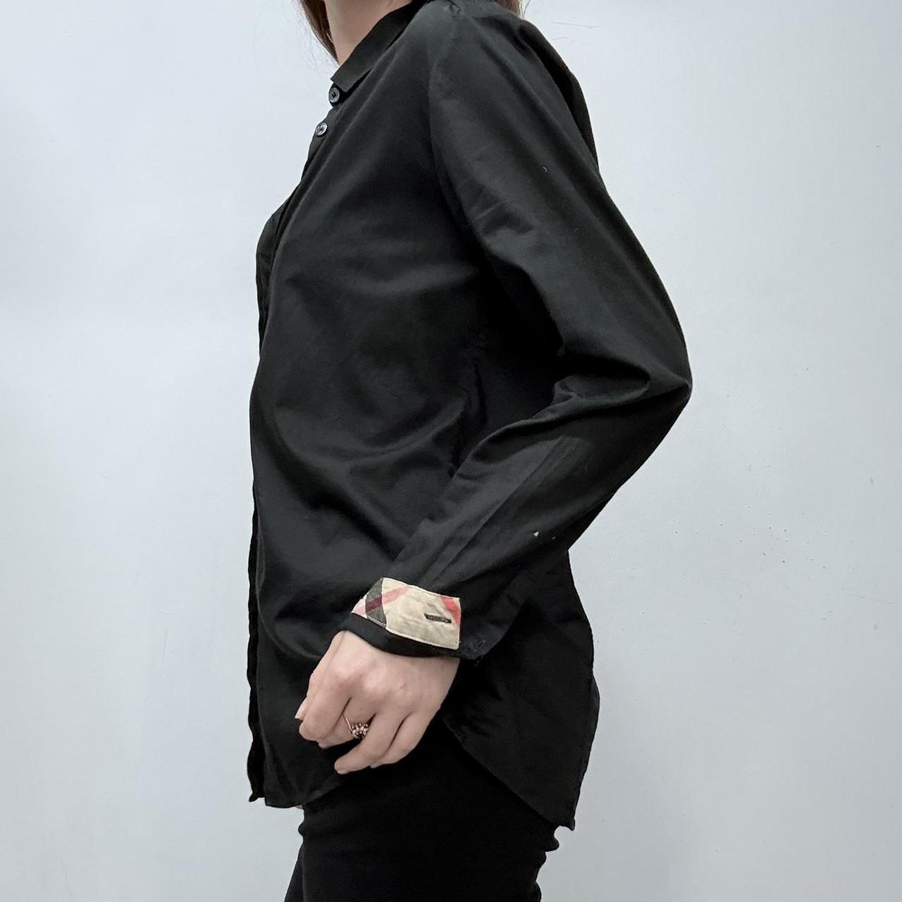 Black oversized burberry shirt