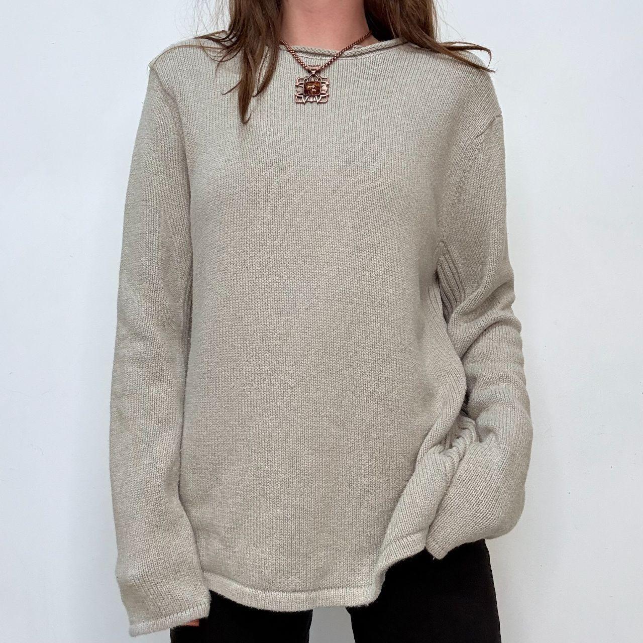 Chunky knitted slouchy jumper