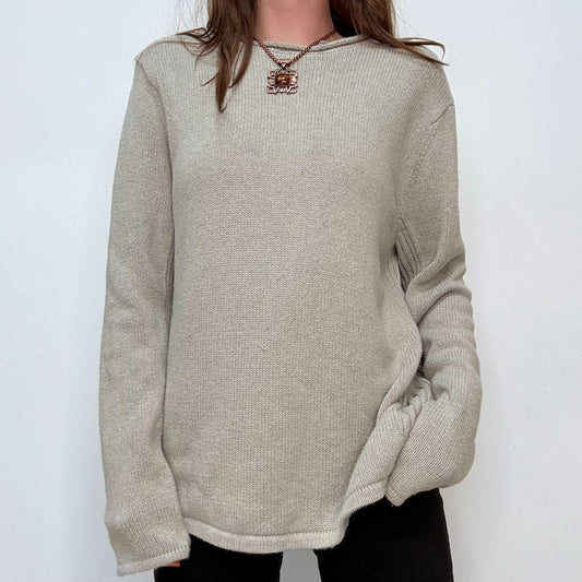 Chunky knitted slouchy jumper