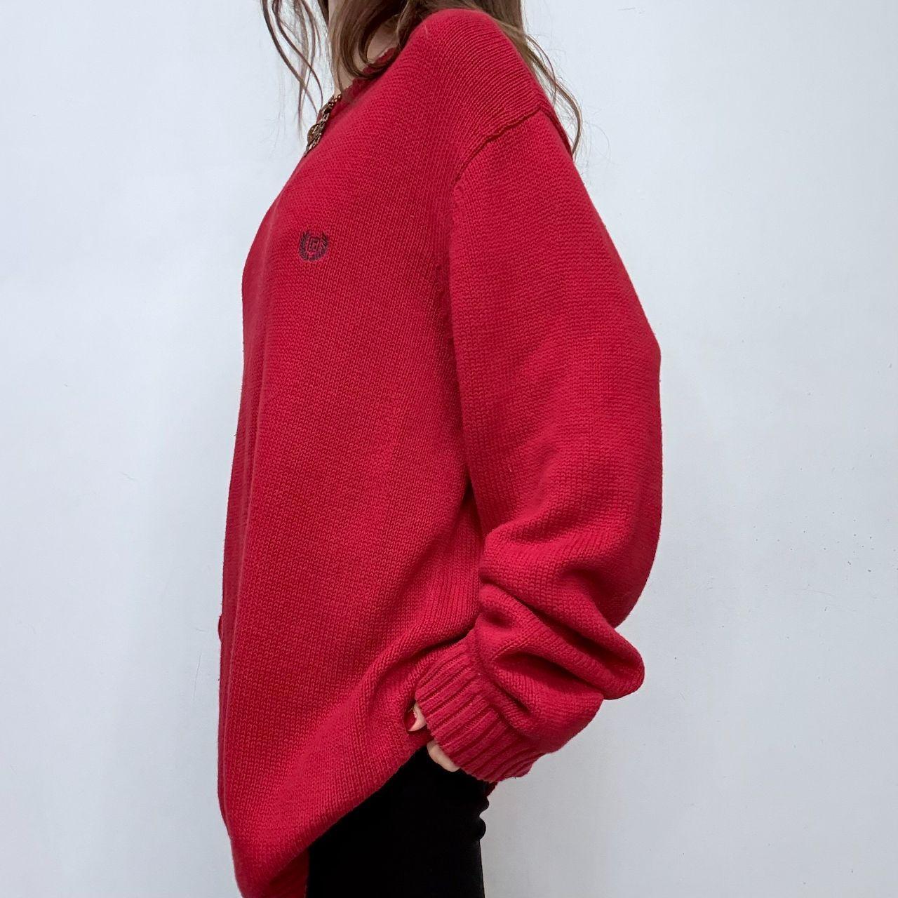 Chunky slouchy knitted jumper