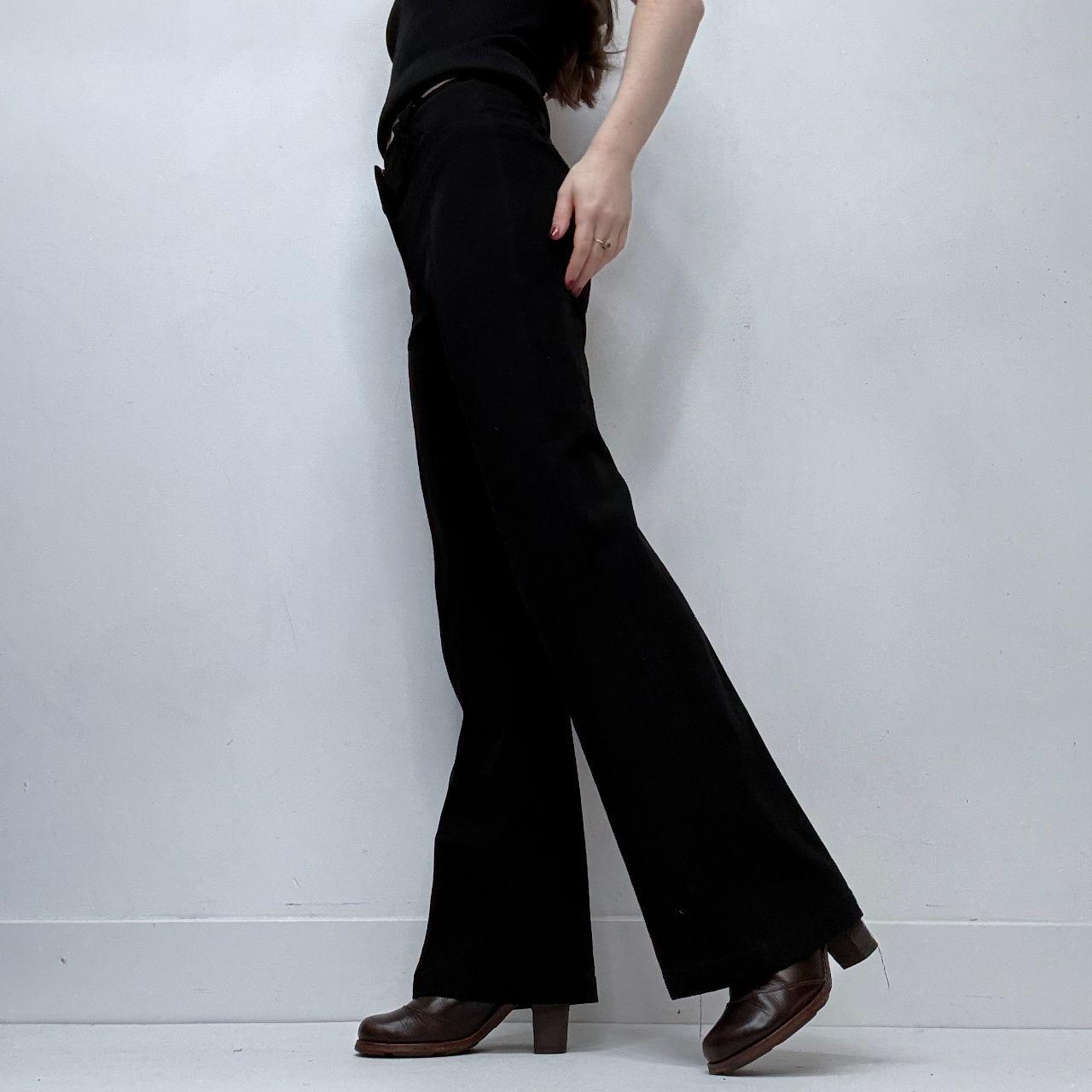 Flared black suit trousers