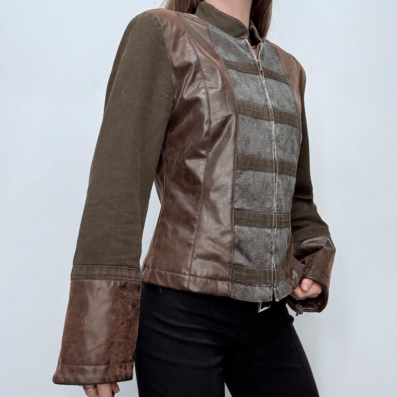 Military grunge flared jacket