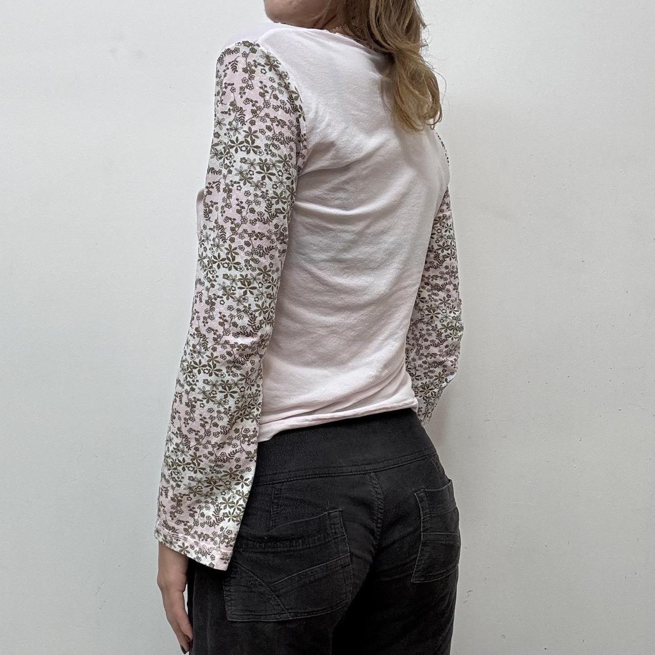 Sheer mesh patterned y2k top