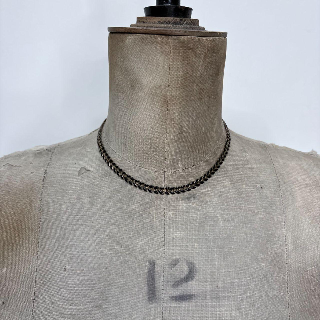 Black chain link necklace