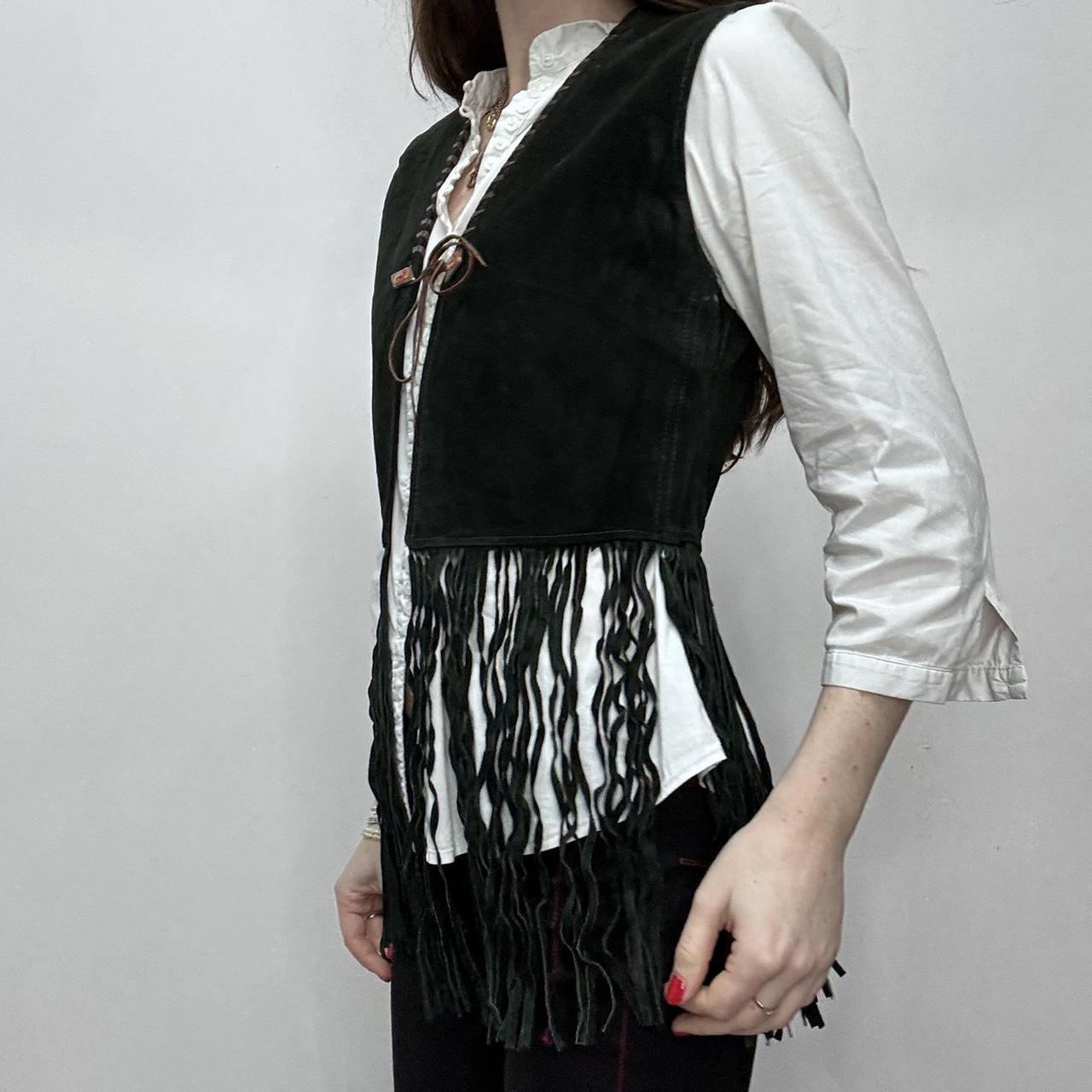 Suede tassel boho waistcoat