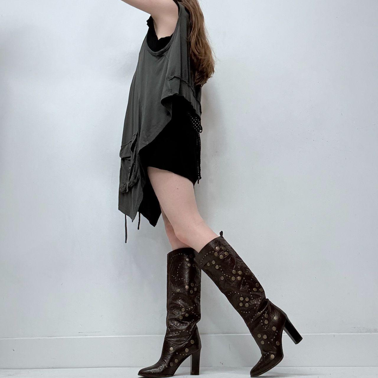 Cargo draped grey long vest