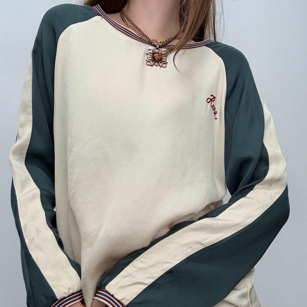 Slouchy preppy long sleeve top