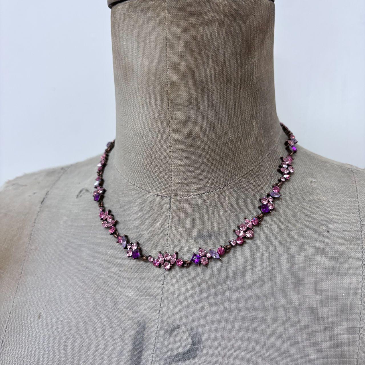 Gem pink fairy necklace