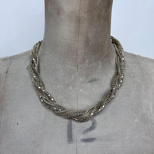 Layered twist chain chain necklace