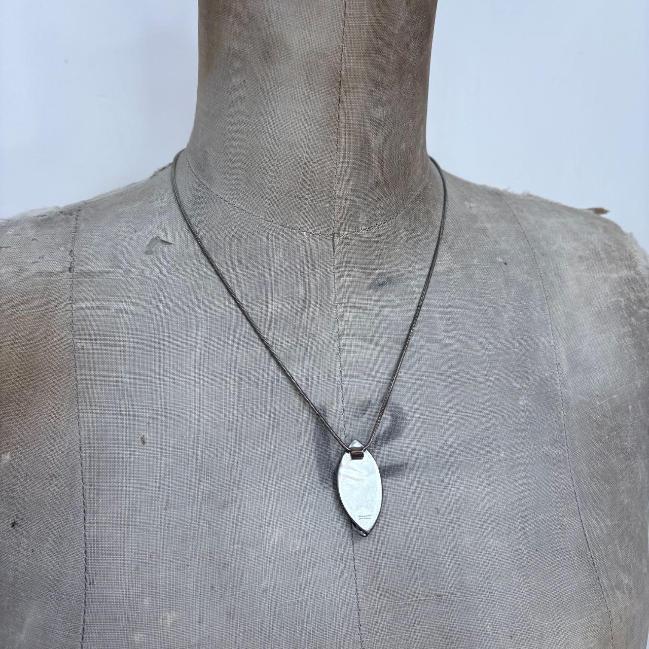 Green gem silver fairy necklace