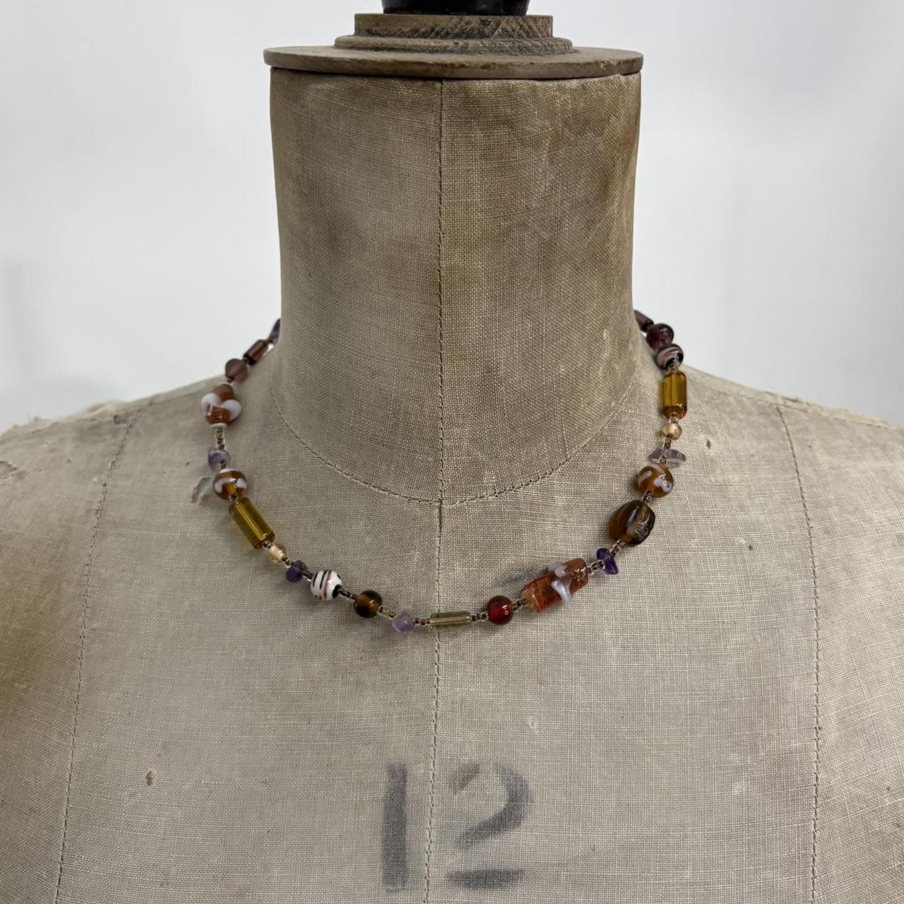 Brown beaded necklace
