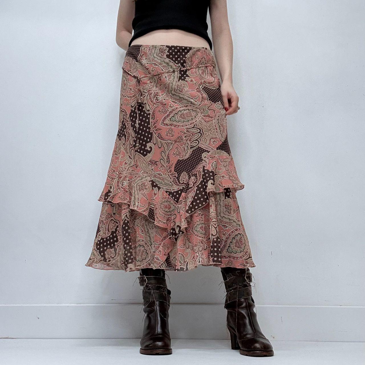 Sheer ruffle asymmetric fairy skirt