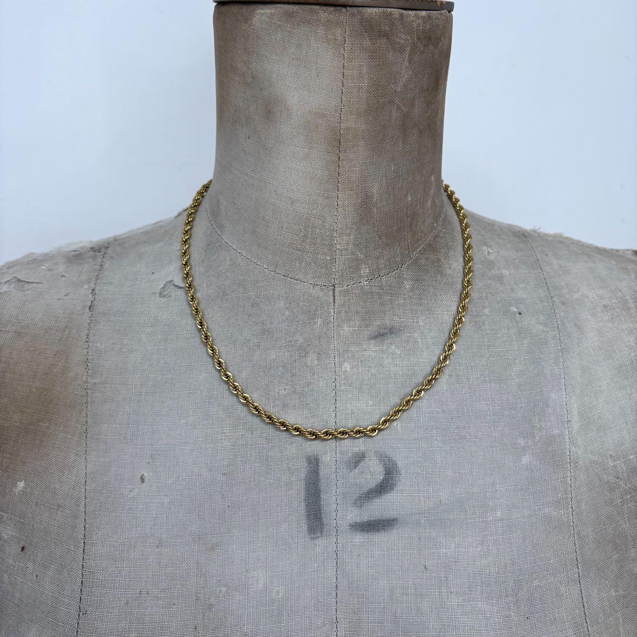Gold twist chain necklace
