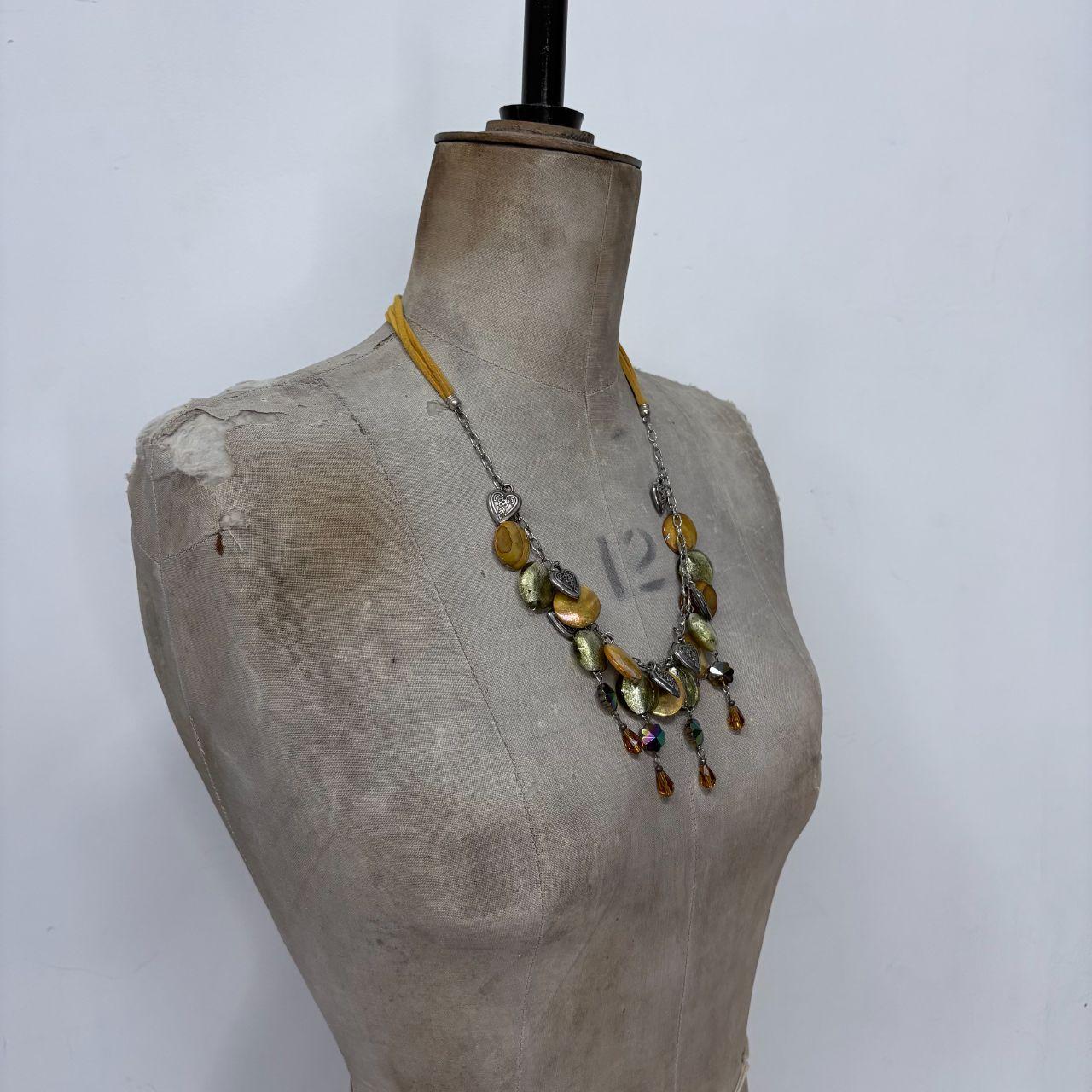 Coin mother of pearl boho summer necklace