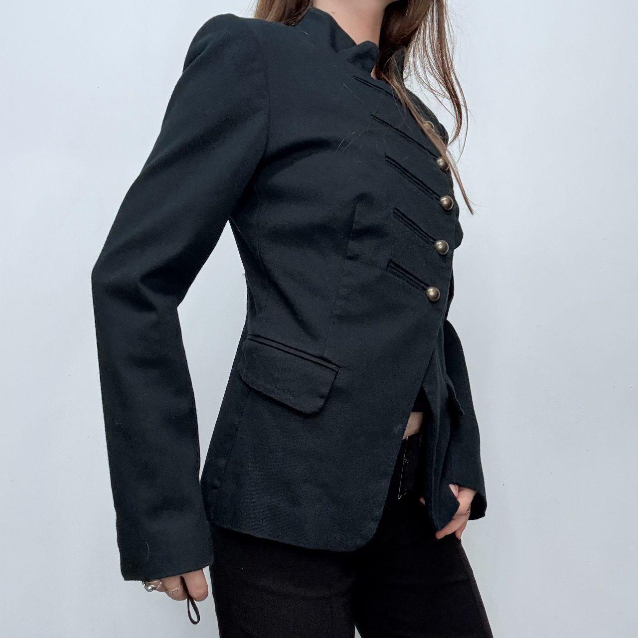Navy flared miltary jacket
