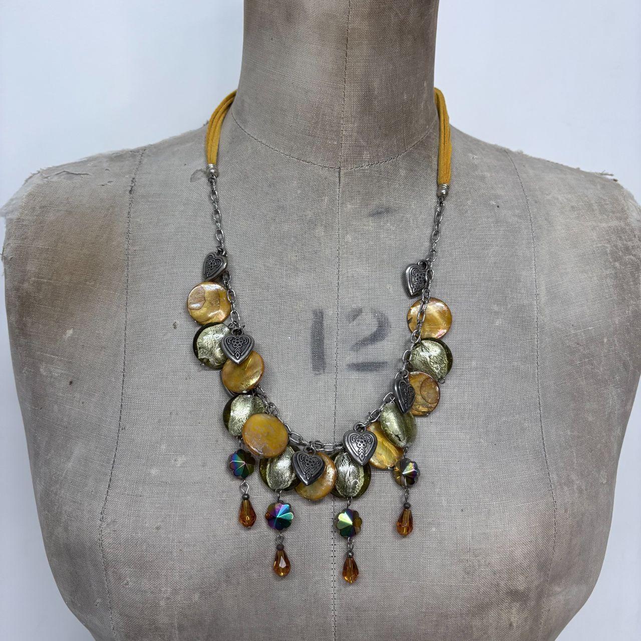 Coin mother of pearl boho summer necklace