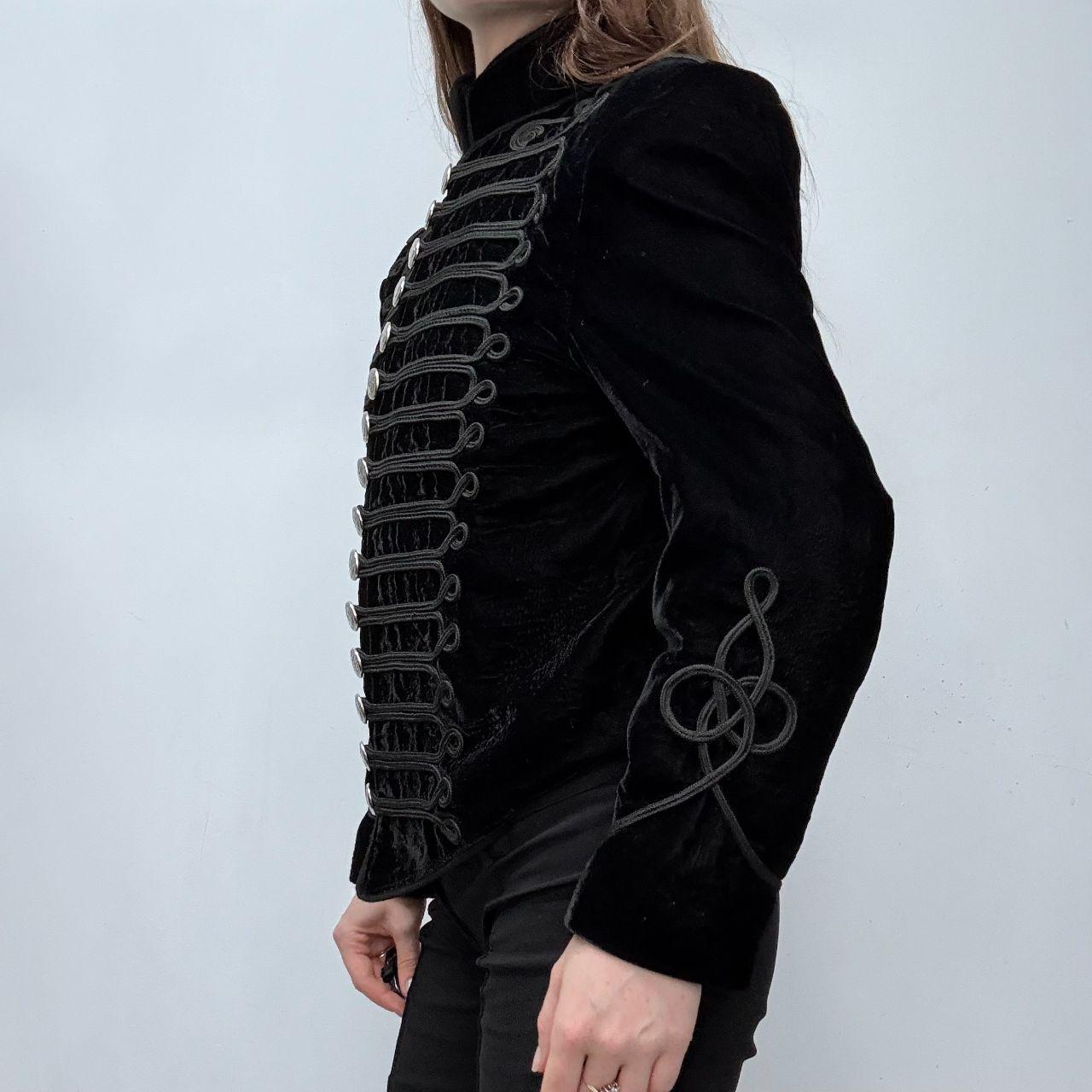 Black velvet millitary baroque jacket