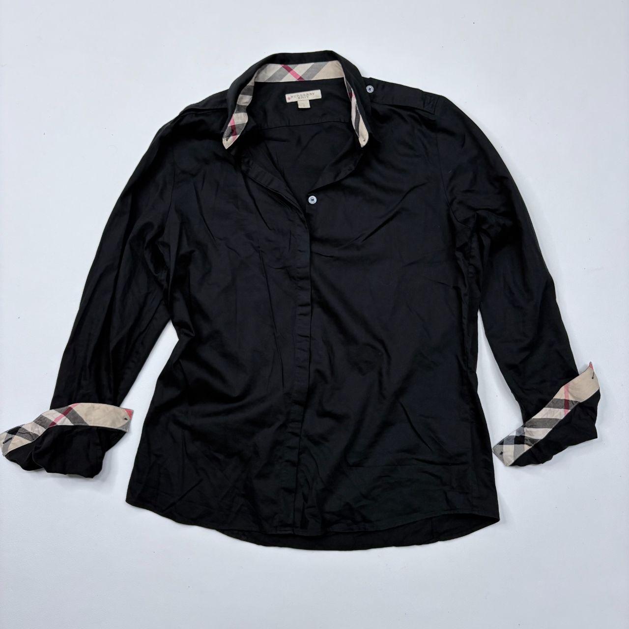 Black oversized burberry shirt