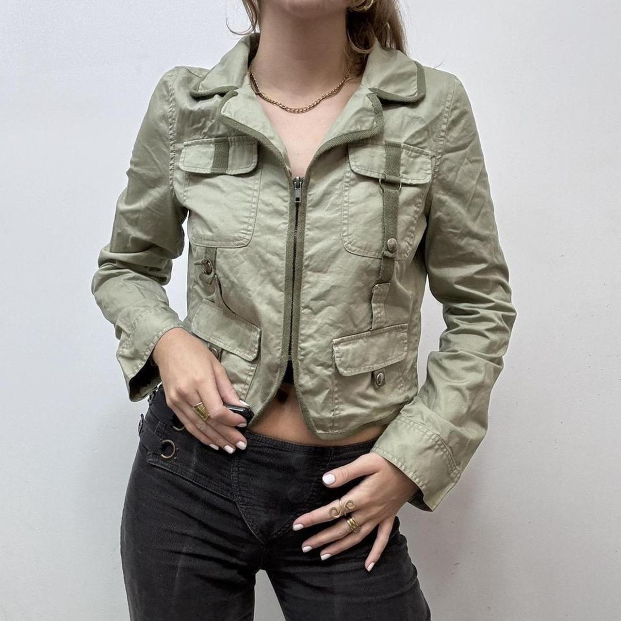Military khaki utility jacket