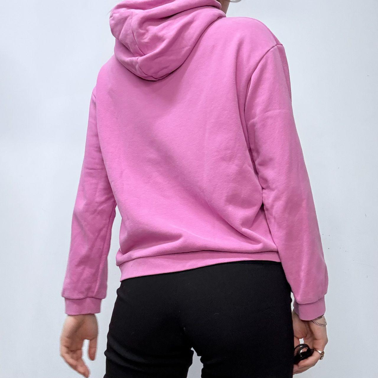 Pink pangia cropped cotton hoodie