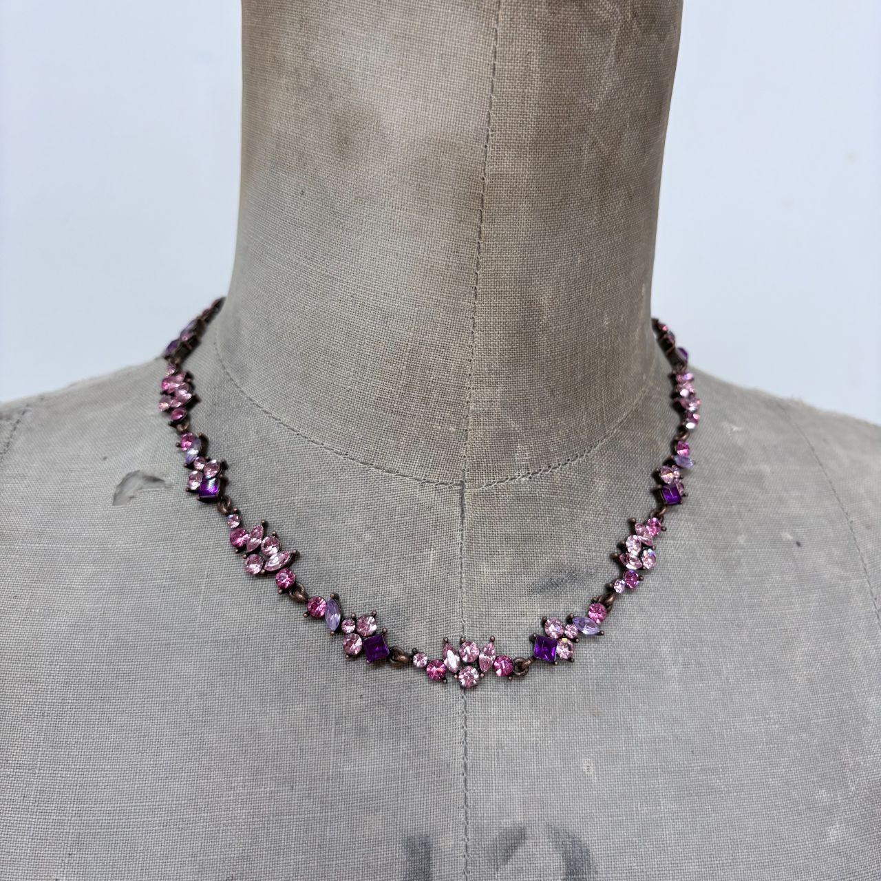 Gem pink fairy necklace