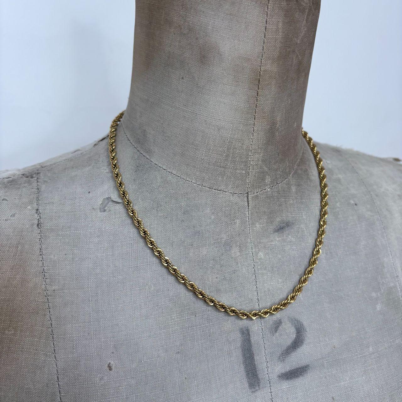 Gold twist chain necklace