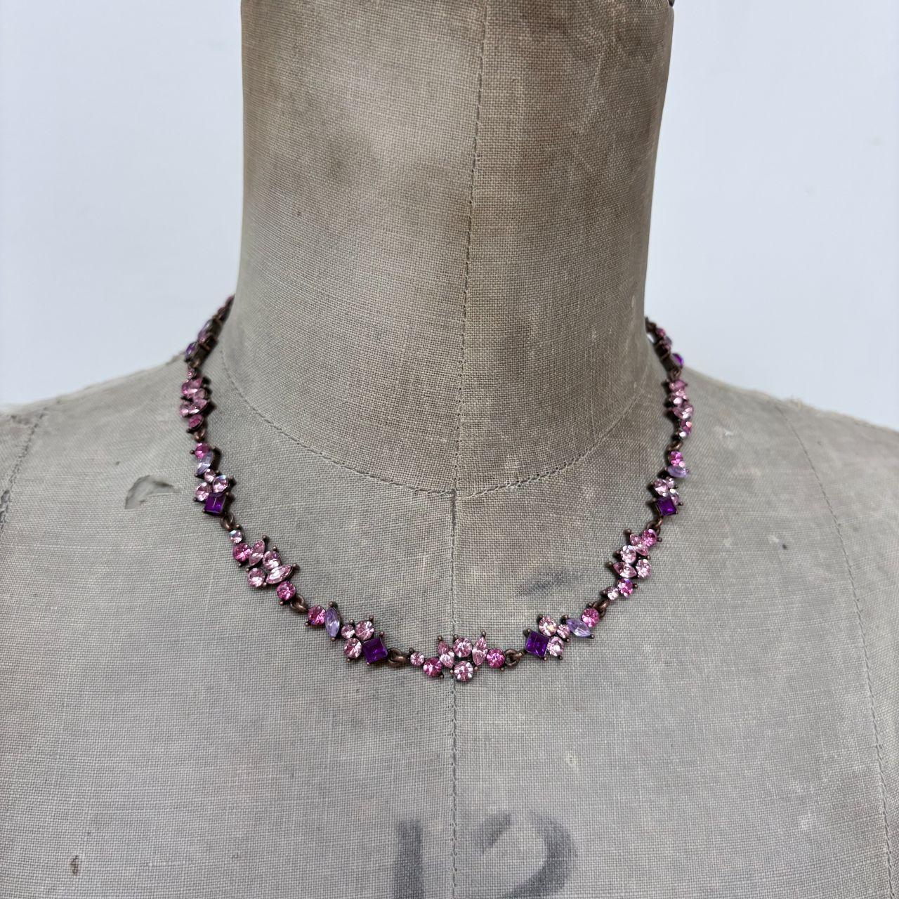 Gem pink fairy necklace