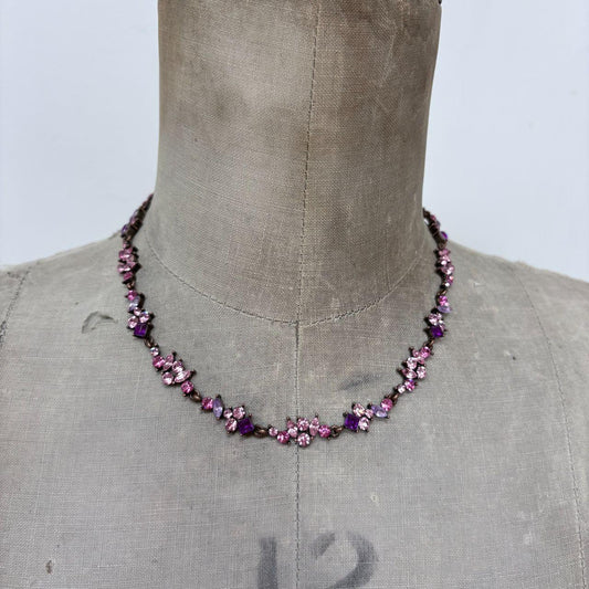 Gem pink fairy necklace