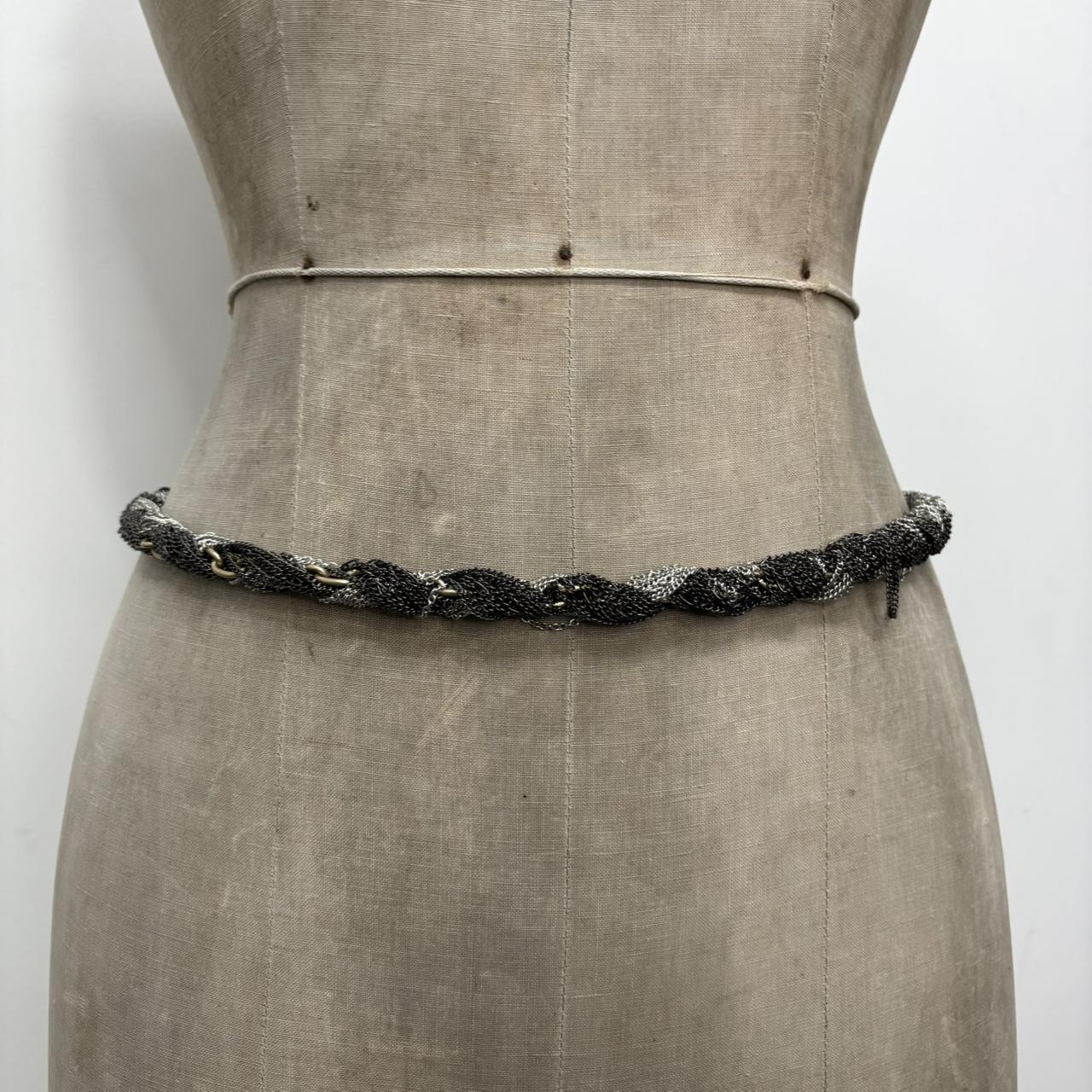 Twist metal silver necklace