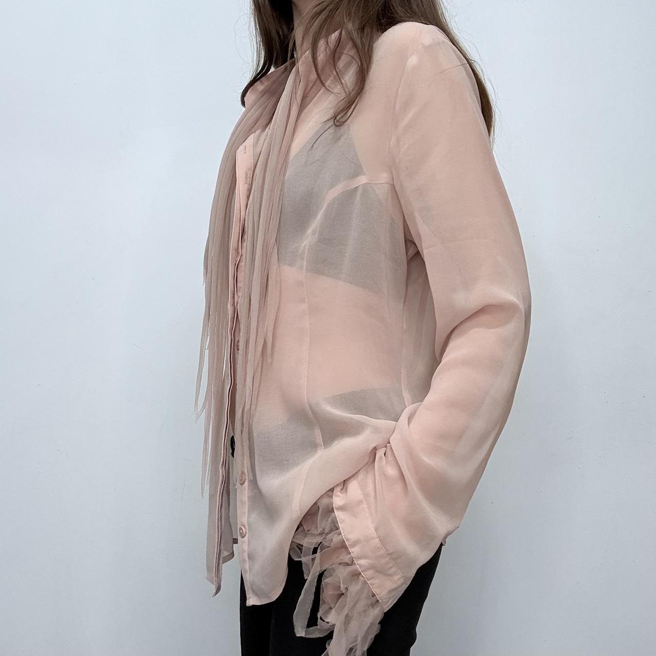 Sheer pink flared fairy shirt