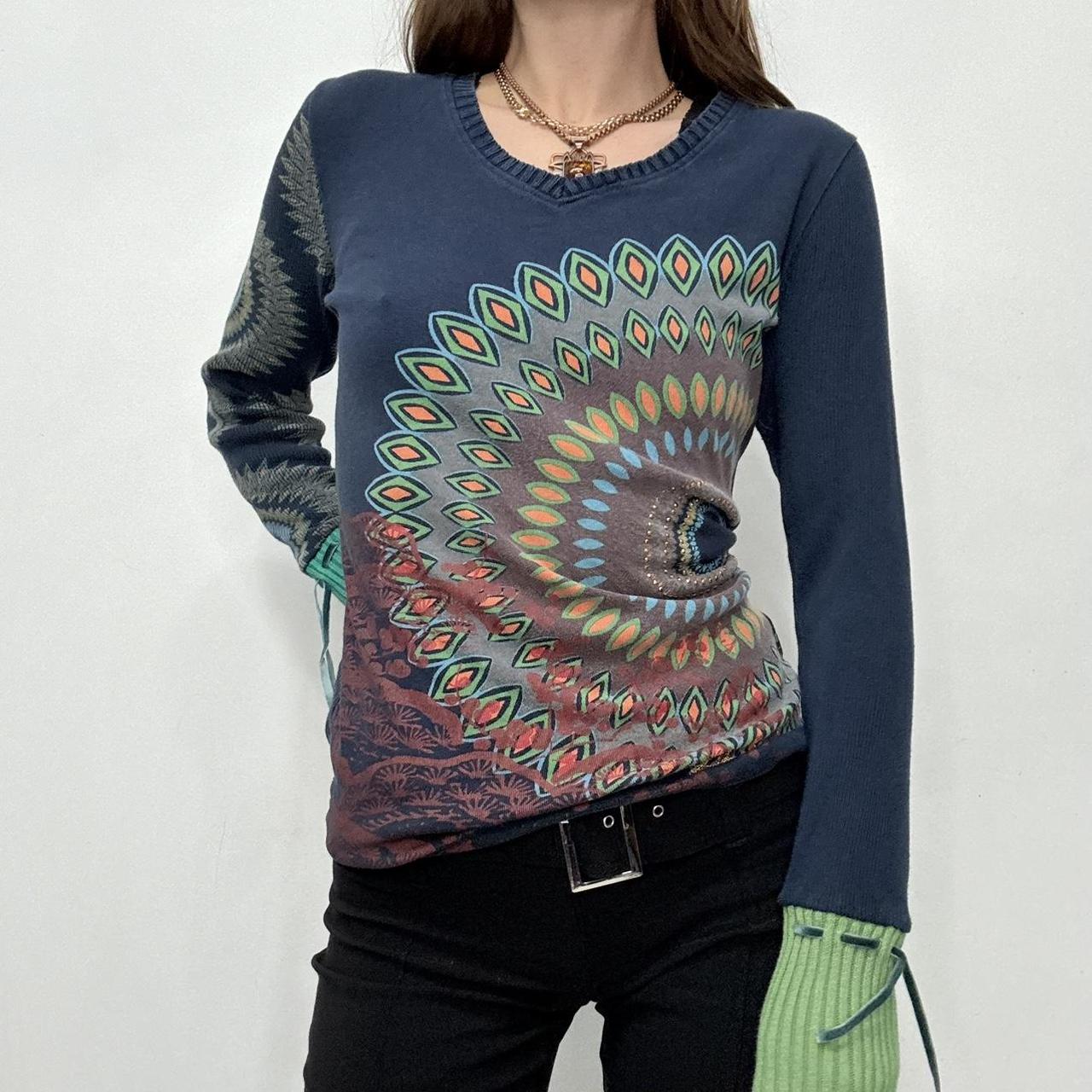 Graphic desigual paisley print jumper