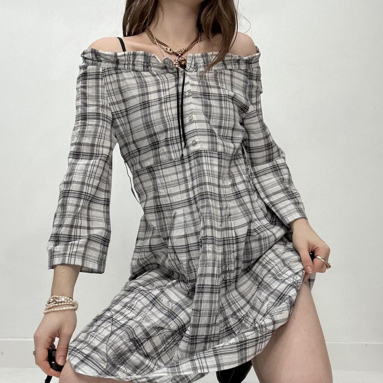 Cop copine checked shirt dress