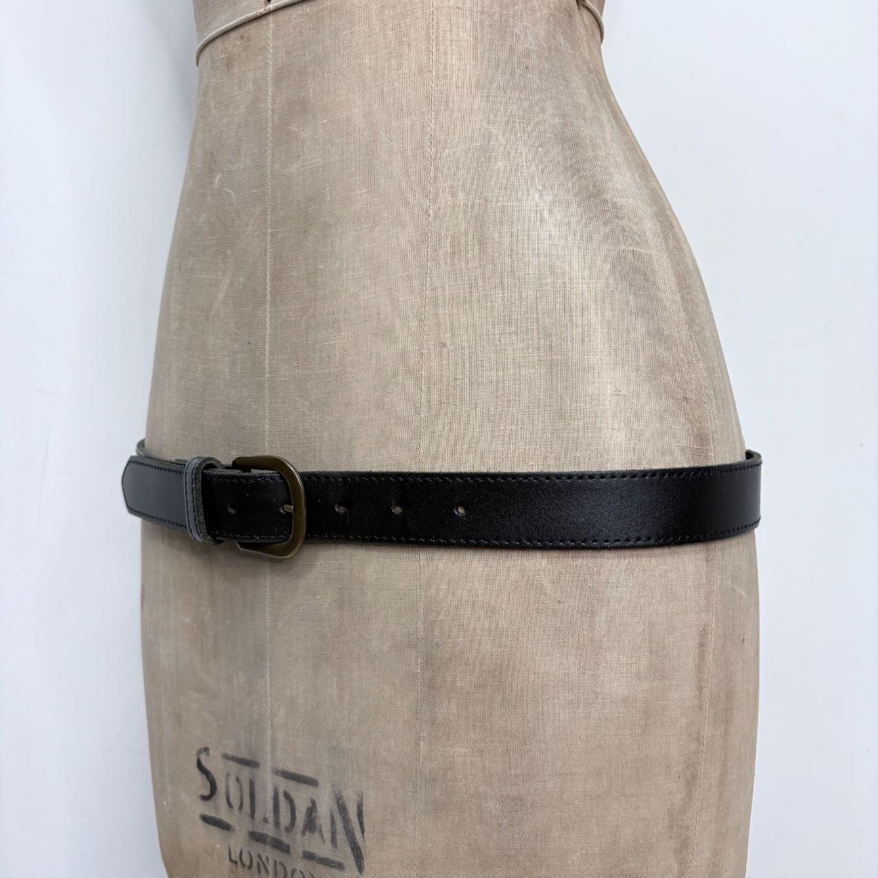 Black leather belt