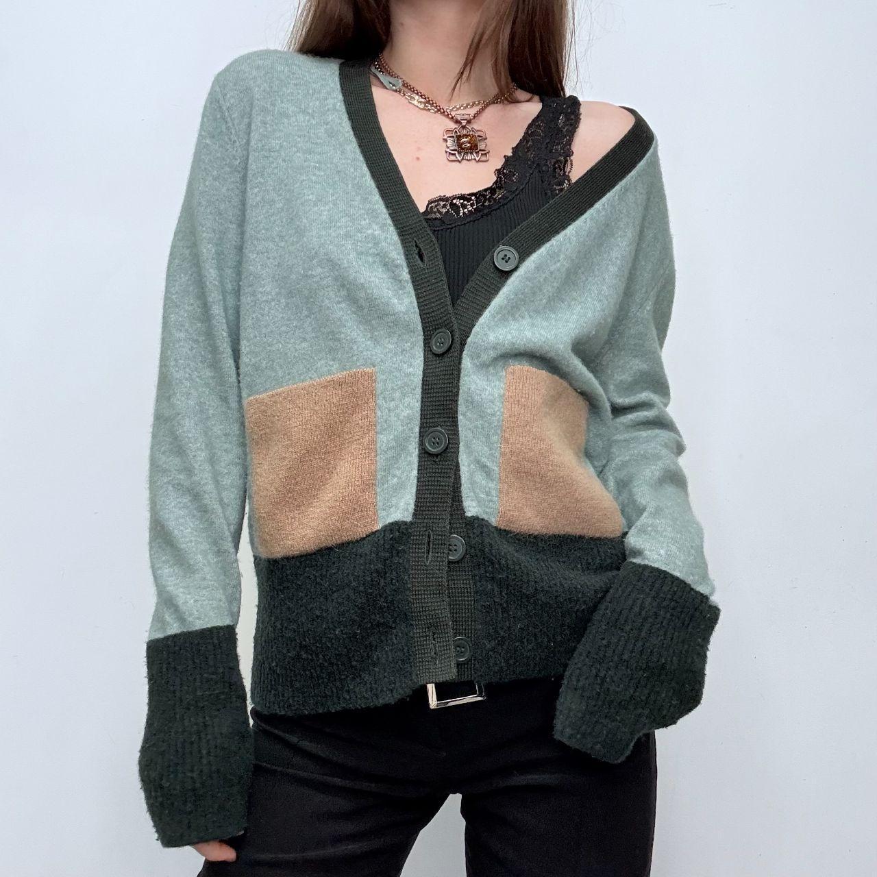 Wool knit slouchy cardigan