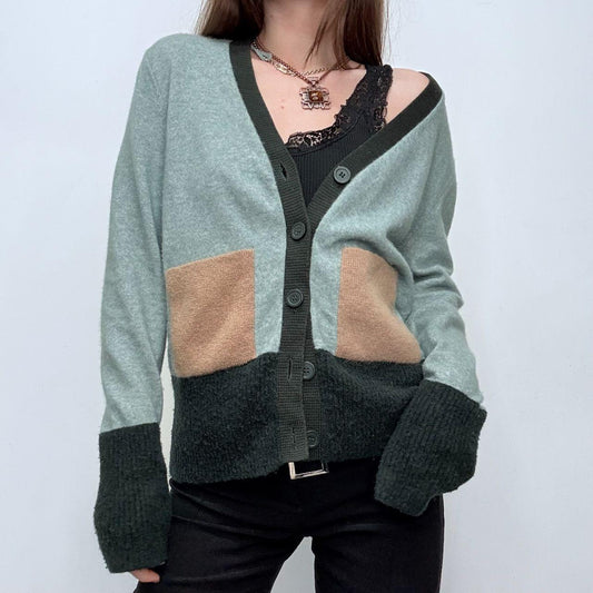 Wool knit slouchy cardigan