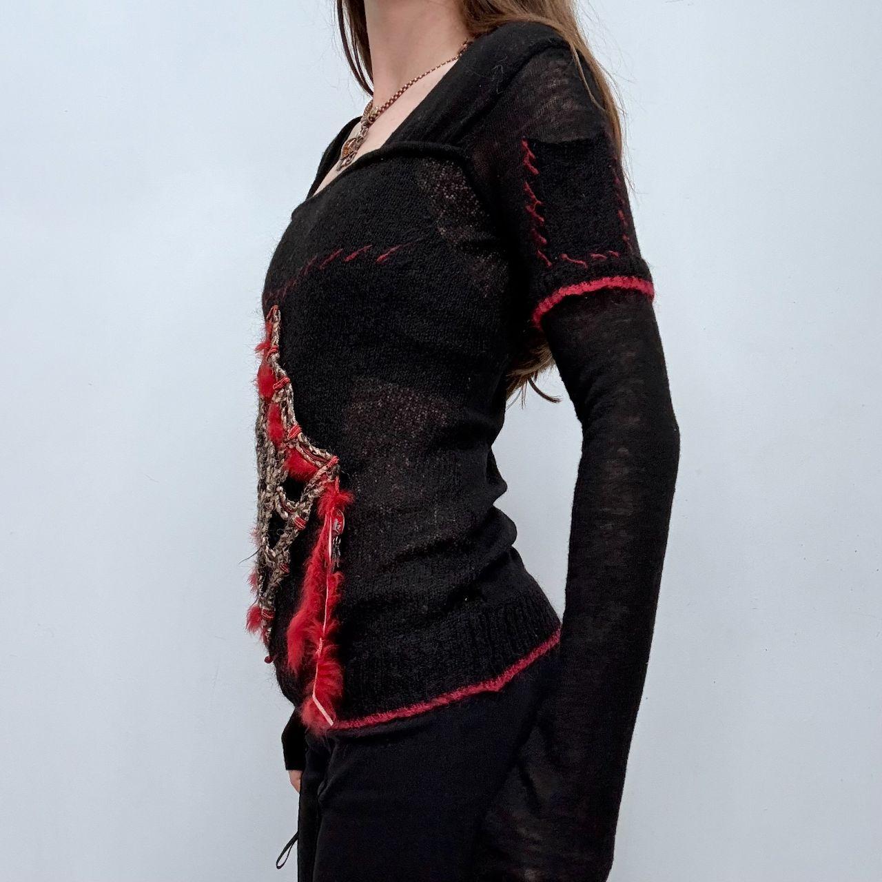 Sheer mohair knit Save the Queen top
