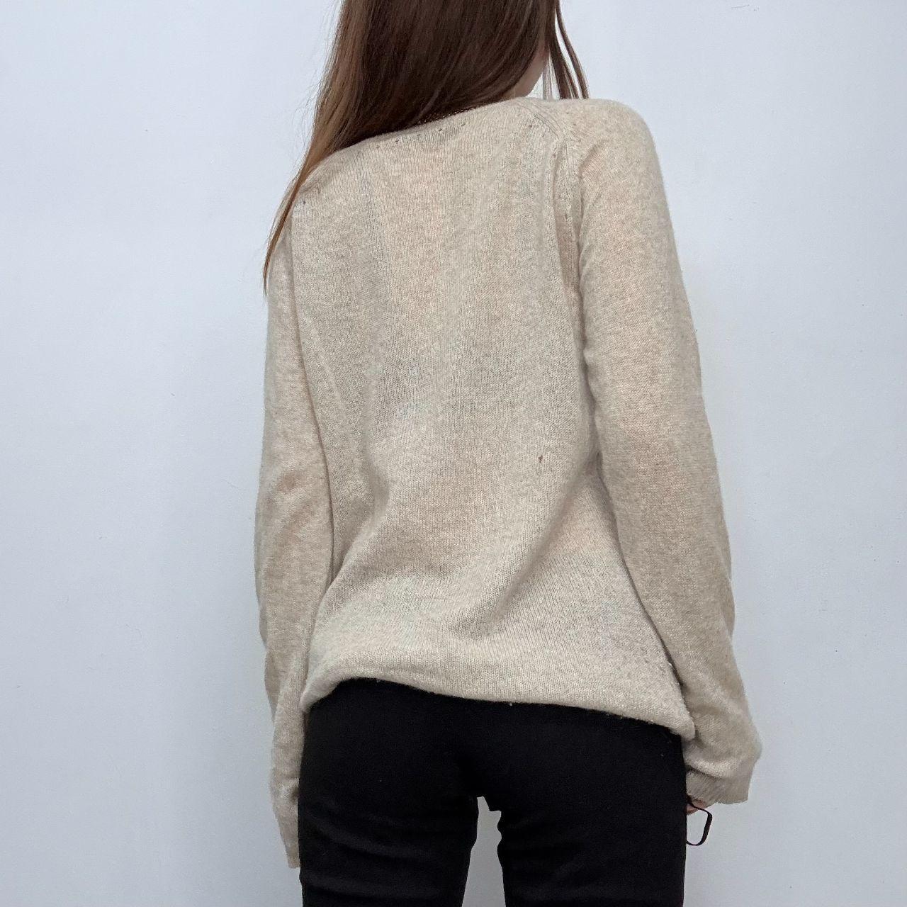 Slouchy tan cashmere jumper