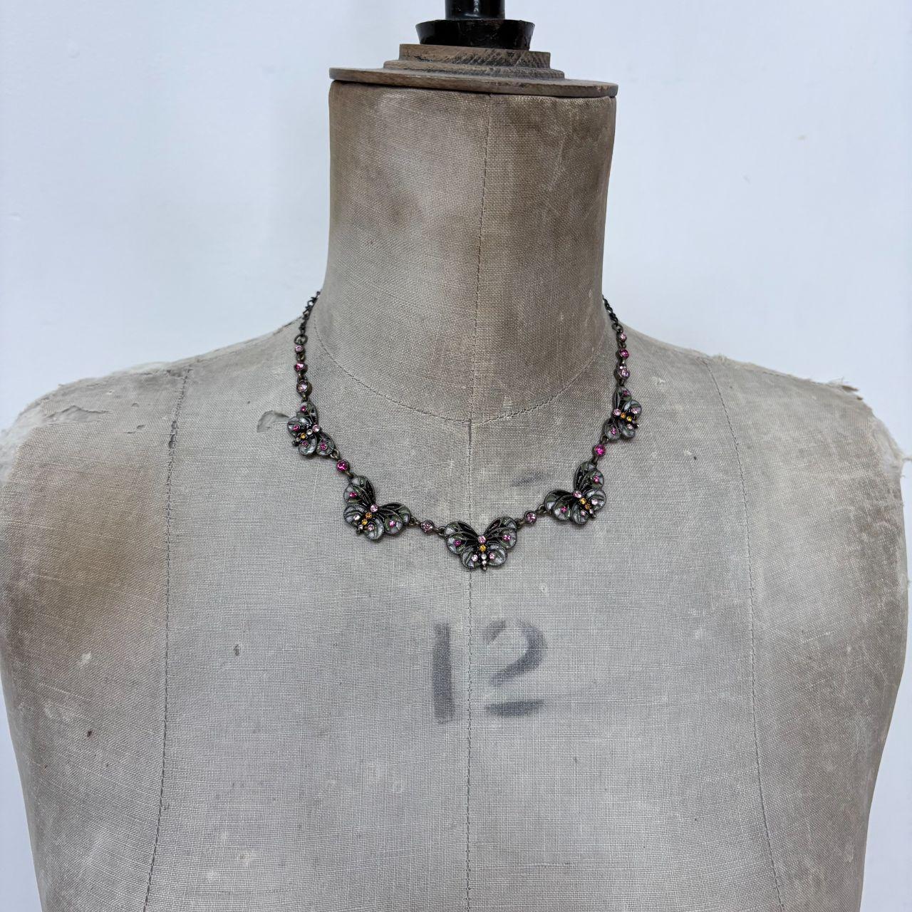 Flower butterfly y2k necklace
