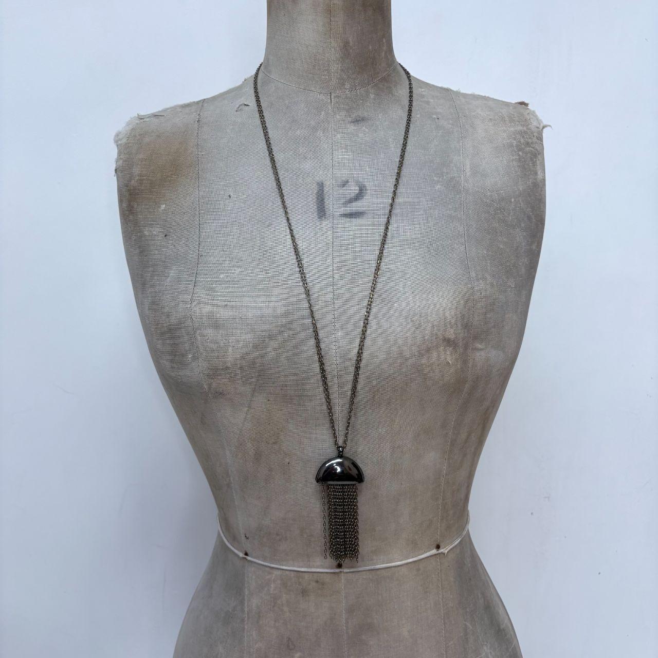 Layered chain long necklace