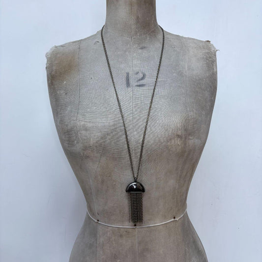 Layered chain long necklace