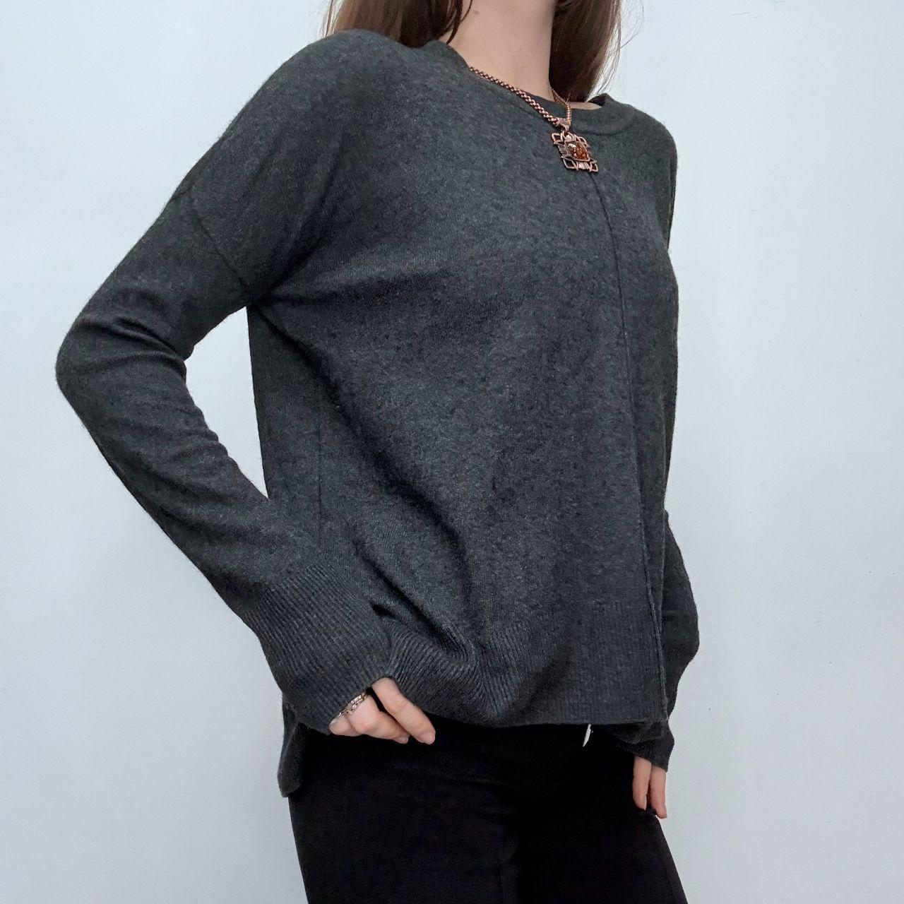 Grey slouchy batwing jumper