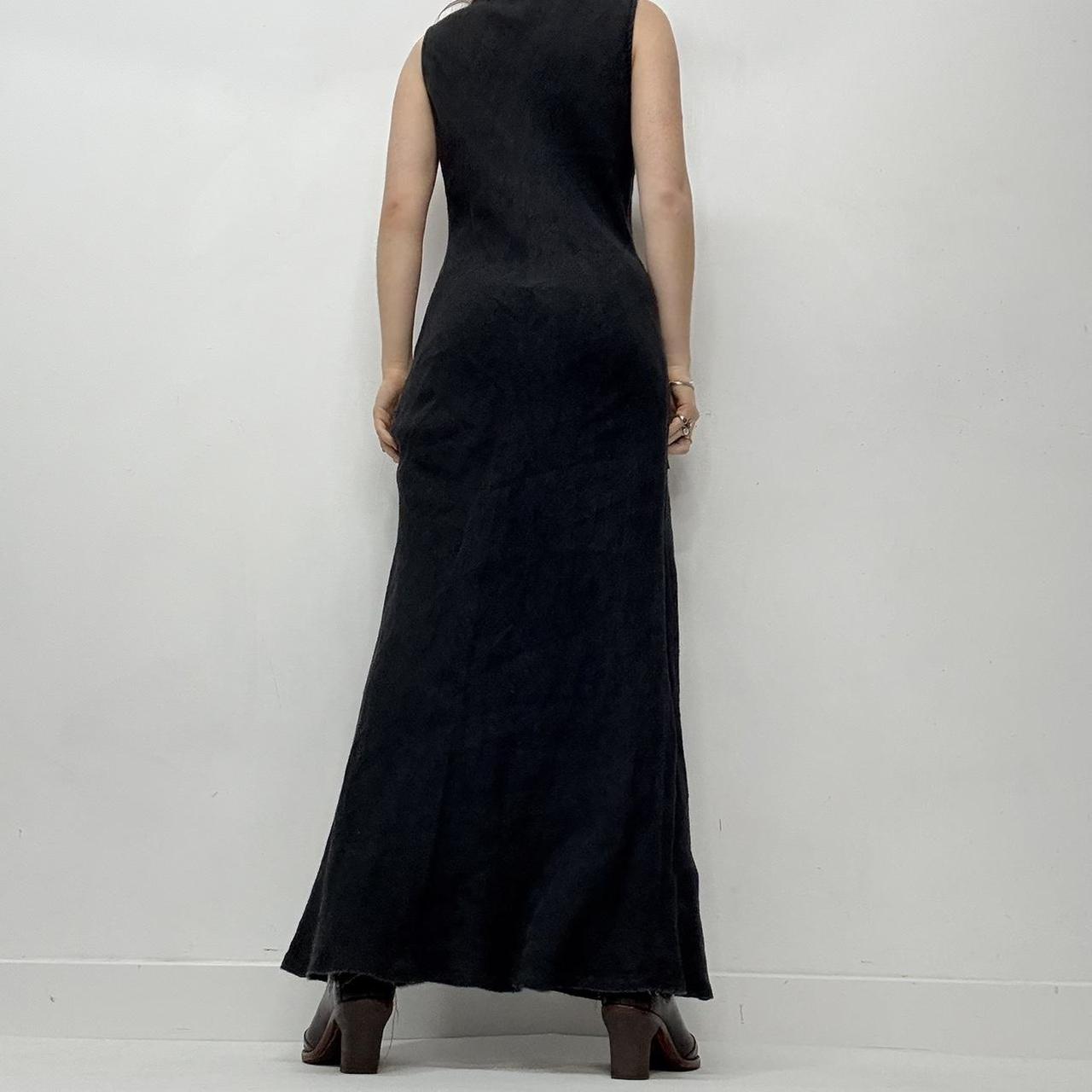 Black bias cut maxi dress