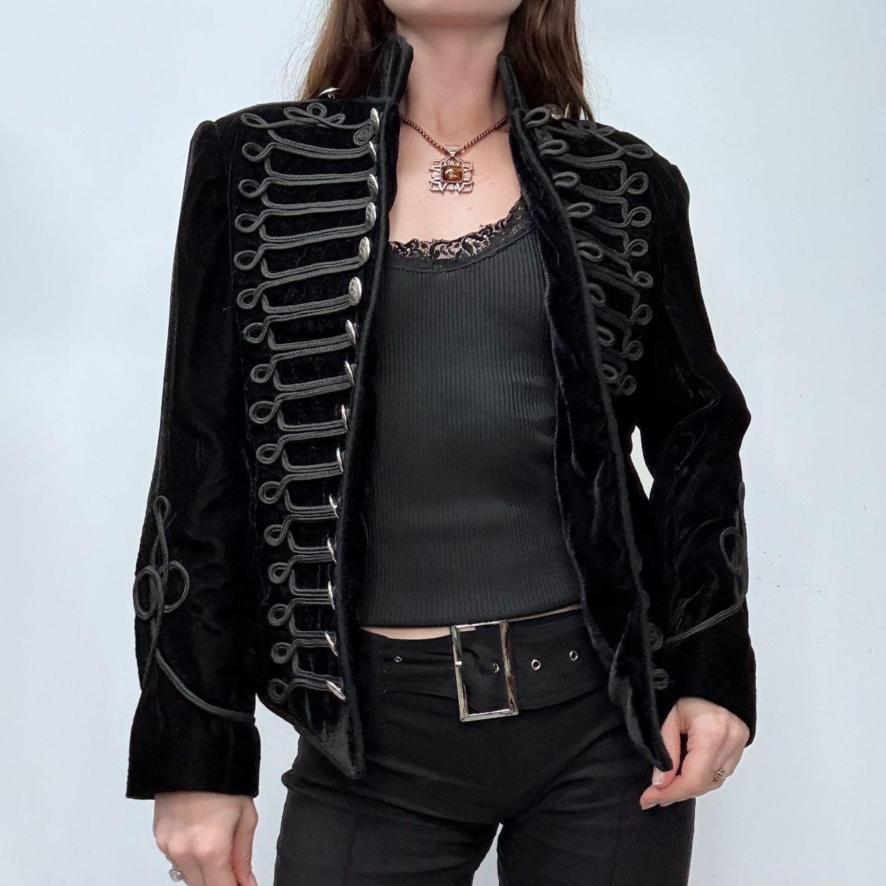 Black velvet millitary baroque jacket
