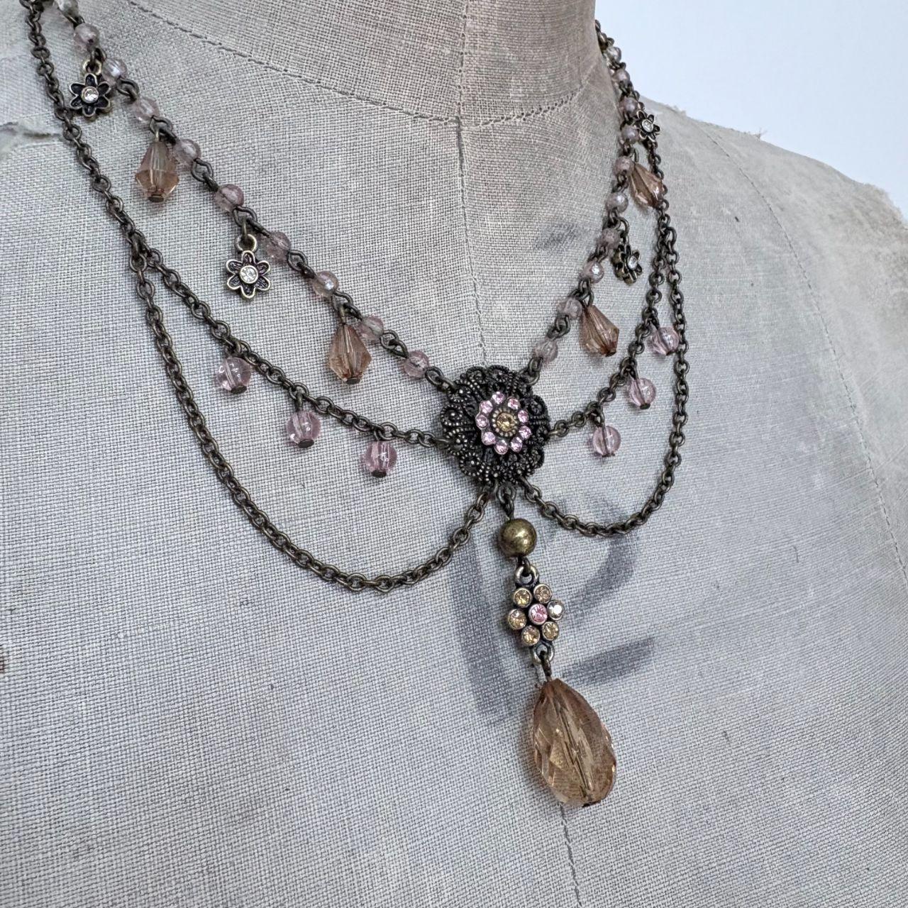 Gothic grunge draped necklace