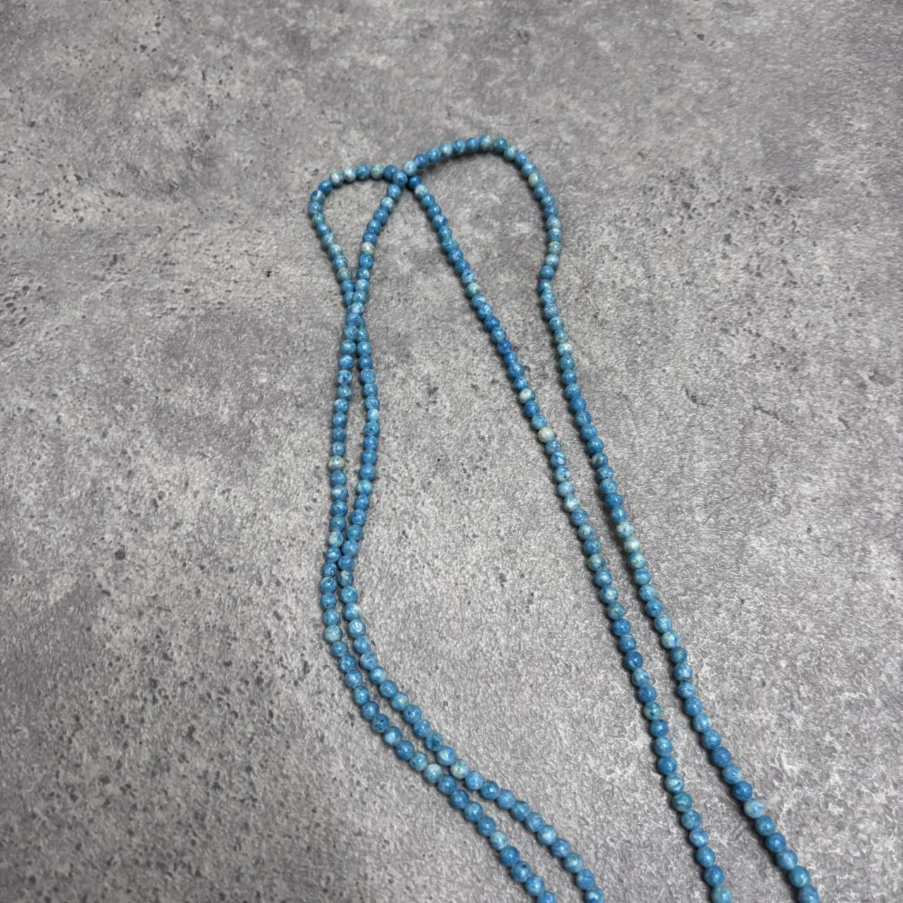 Long wrap turquoise gem necklace