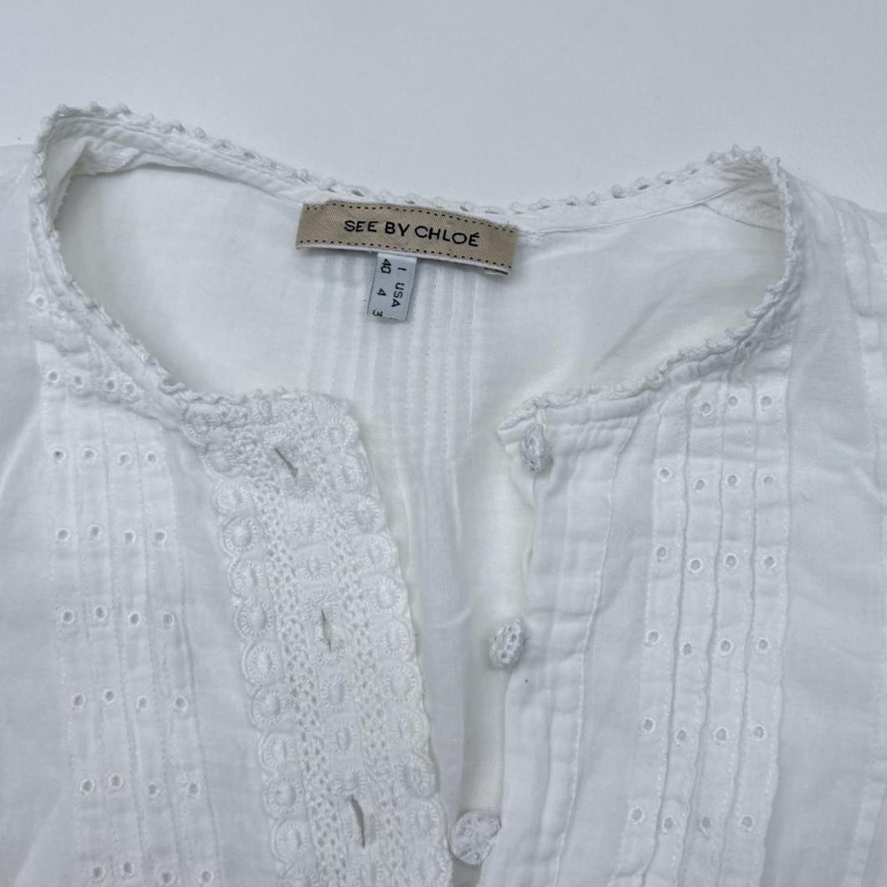 White cotton lace Chloe shirt