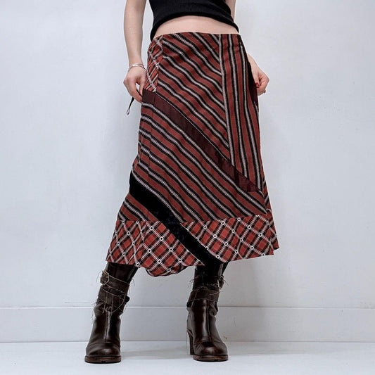 Asymmetric pinstripe kenzo skirt
